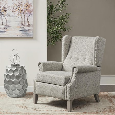 MADISON PARK Grey & Multi Color Giselle Push Back Recliner MP103-0941